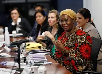 UN Women Deputy Executive Director Nyaradzayi Gumbonzvanda speaking at the high-level Generation Equality dialogue on the margins of the Summit of the Future, hosted by UN Women on 22 September 2024. Photo: UN Women/Ryan Brown