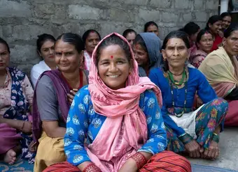 A group of Nepalese women seated together